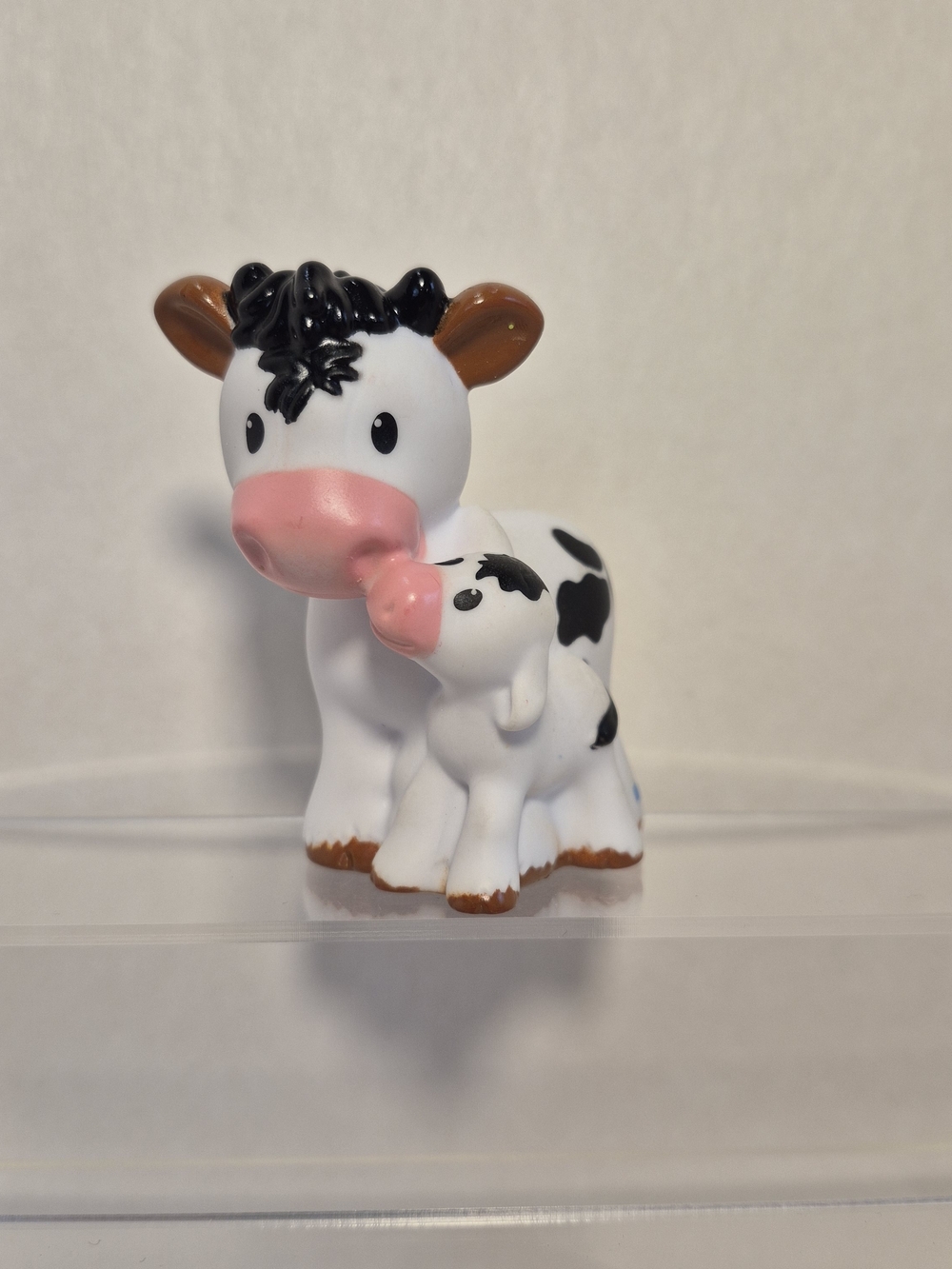 Fisher Price Little People Mama Cow with Baby Calf Farm Animal Toy Figure